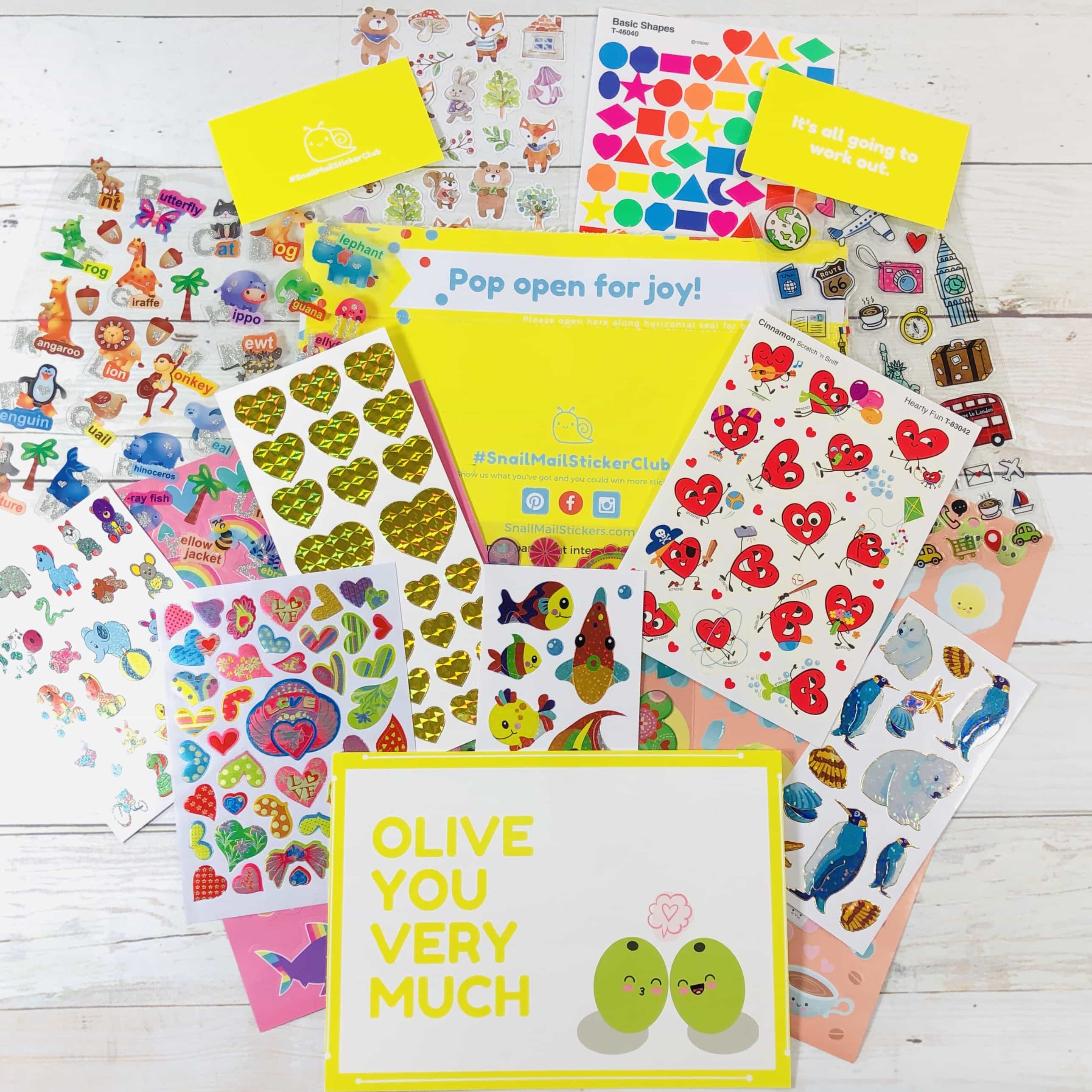 Snail Mail Sticker Club February 2020 Subscription Box Review + Coupon