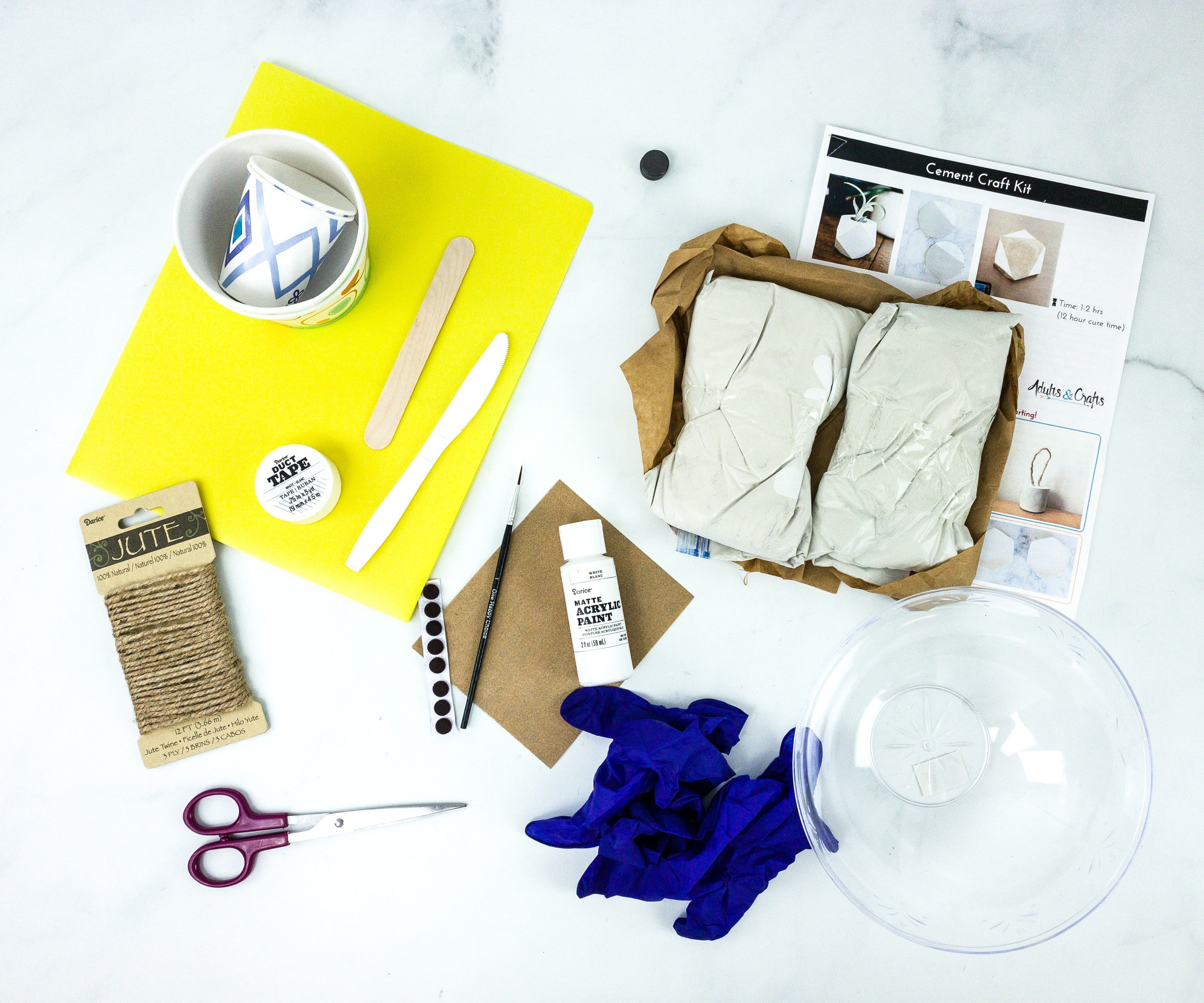 Adults & Crafts Subscription Box Review + Coupon – CEMENT CRAFT KIT