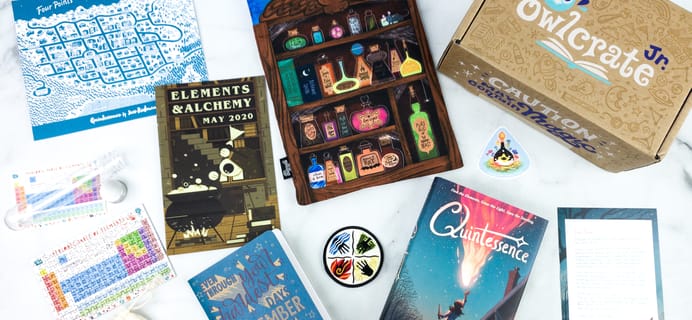 OwlCrate Jr. May 2020 Box Review & Coupon – ELEMENTS & ALCHEMY