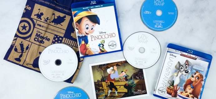 Disney Movie Club Review + Coupon – LADY & THE TRAMP + PINOCCHIO