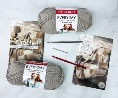 Annie’s Crochet Afghan Block-of-the-Month Club Unboxing Review + Coupon – STITCH SAMPLER AFGHAN