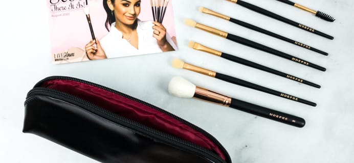 LiveGlam Brush Club August 2020 Subscription Box Review + Free Brush Coupon!
