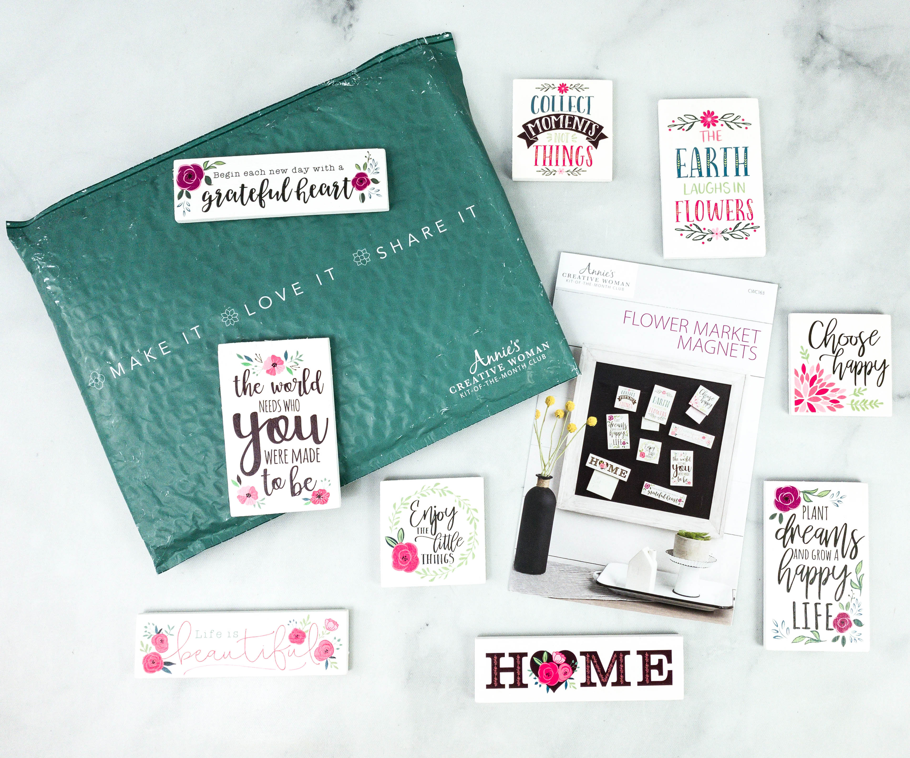 Annie’s Creative Woman Kit-of-the-Month Club Review + Coupon – FLOWER MARKET MAGNETS