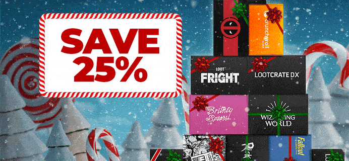 Loot Crate Holiday Deal: Get 25% Off On Nearly ALL Crates!