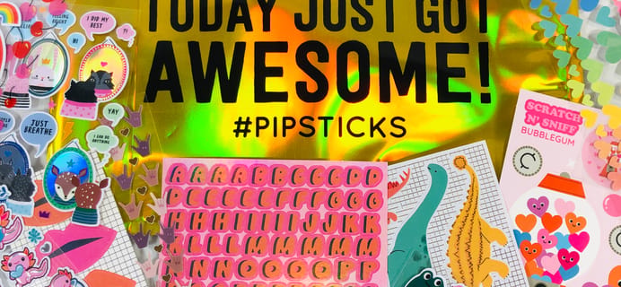 Pipsticks Kids Club Classic January 2021 Sticker Subscription Review + Coupon!