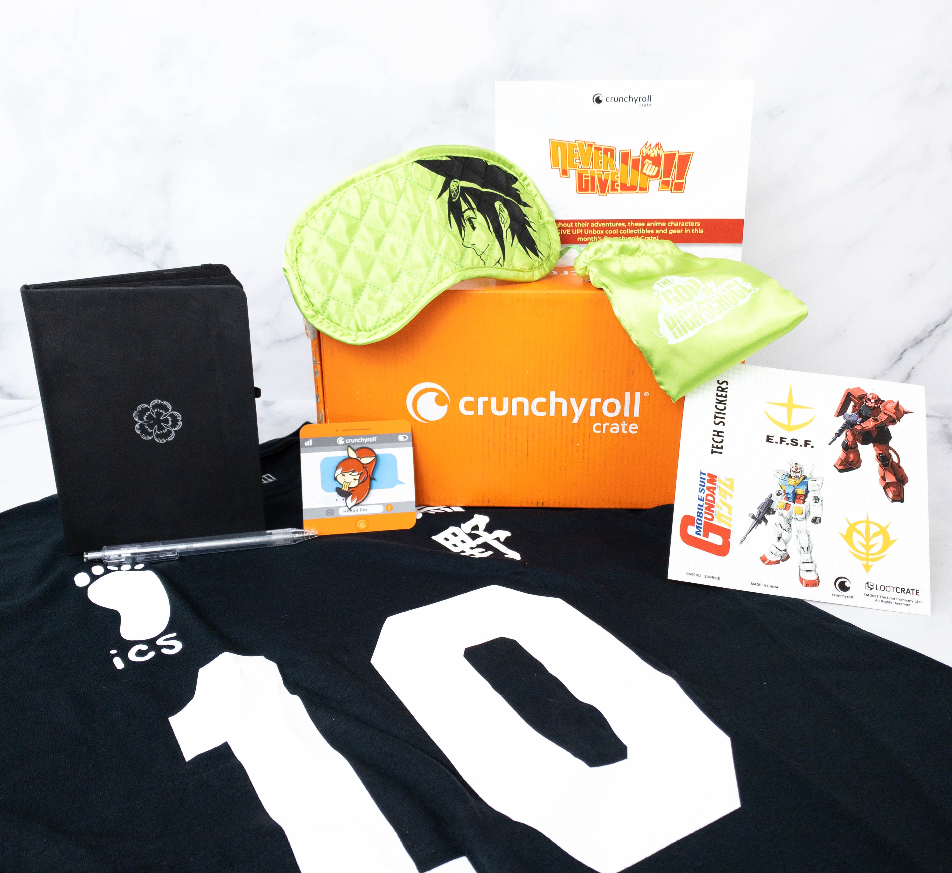 Crunchyroll Crate “NEVER GIVE UP” April 2021 Subscription Box Review