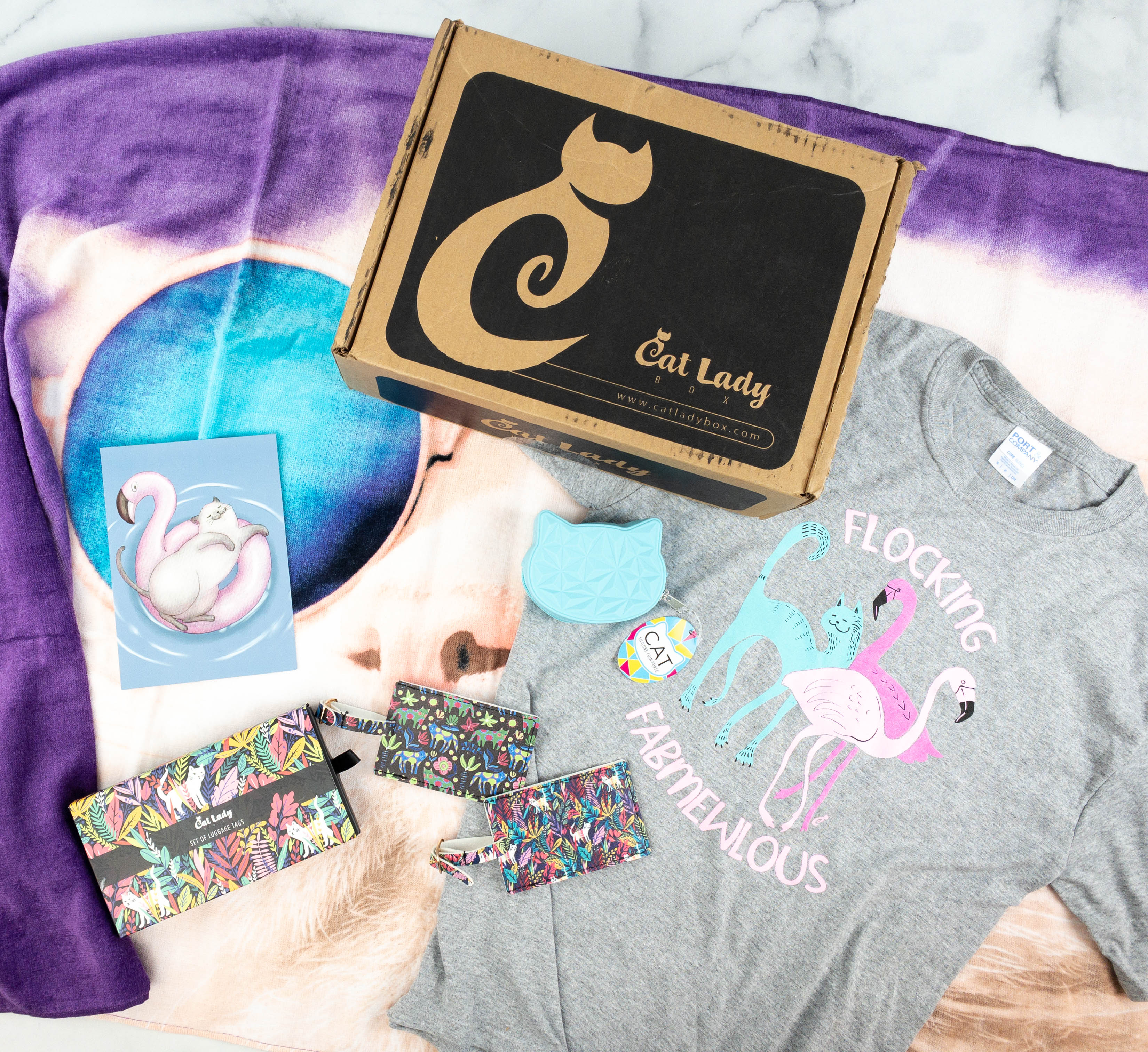 Cat Lady Box June 2021 Subscription Box Review – POOL PAWTY BOX!
