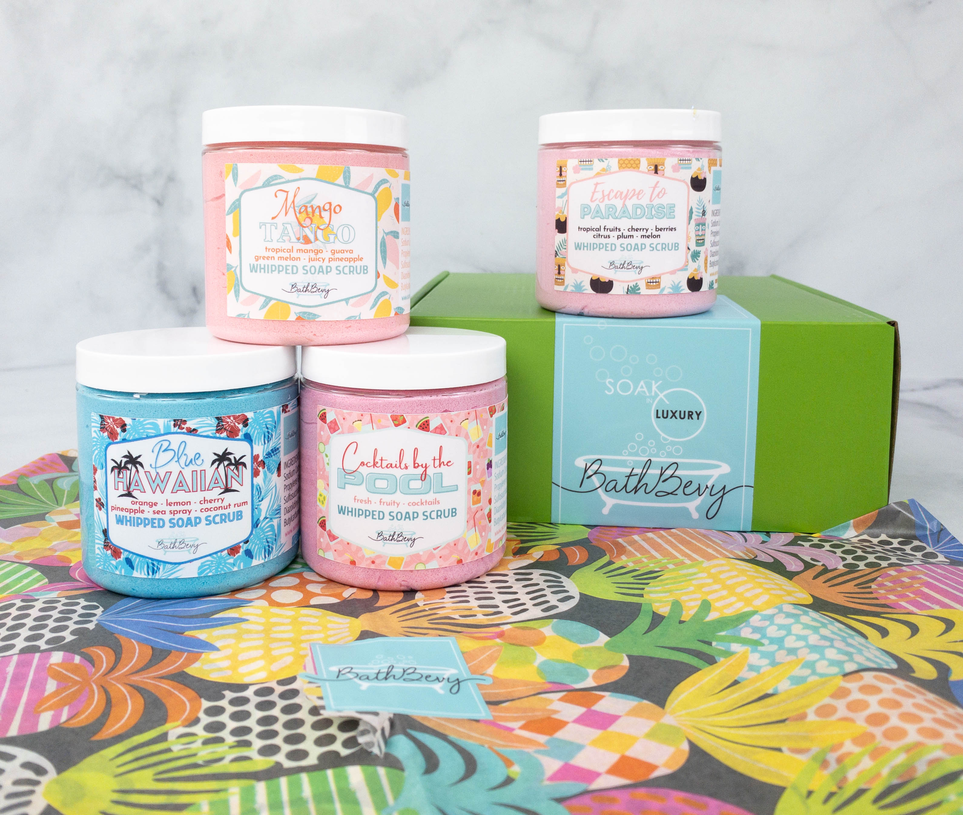 Bath Bevy Limited Edition Summer Scrubbin’ Whipped Soap Scrubs Set Review + Coupon