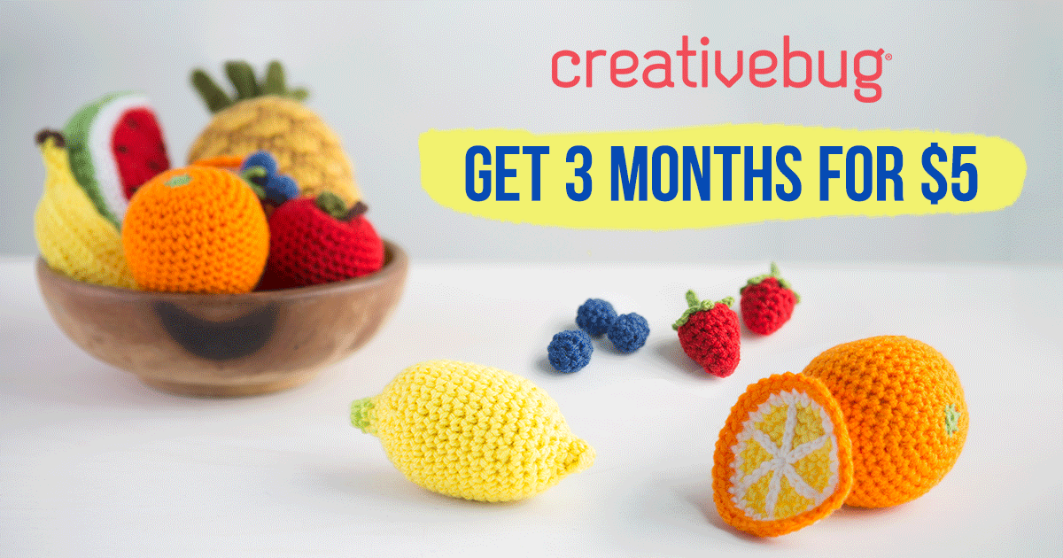 Creativebug Coupon: Get 3 Months Online Crafting Classes For Just $5 & More!