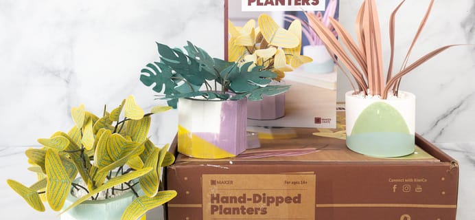 Maker Crate Review + Coupon – HAND-DIPPED PLANTERS