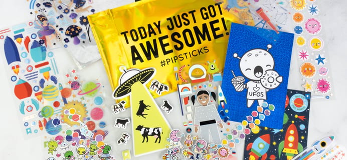 Pipsticks Kids Club Classic July 2021 Sticker Subscription Review + Coupon!