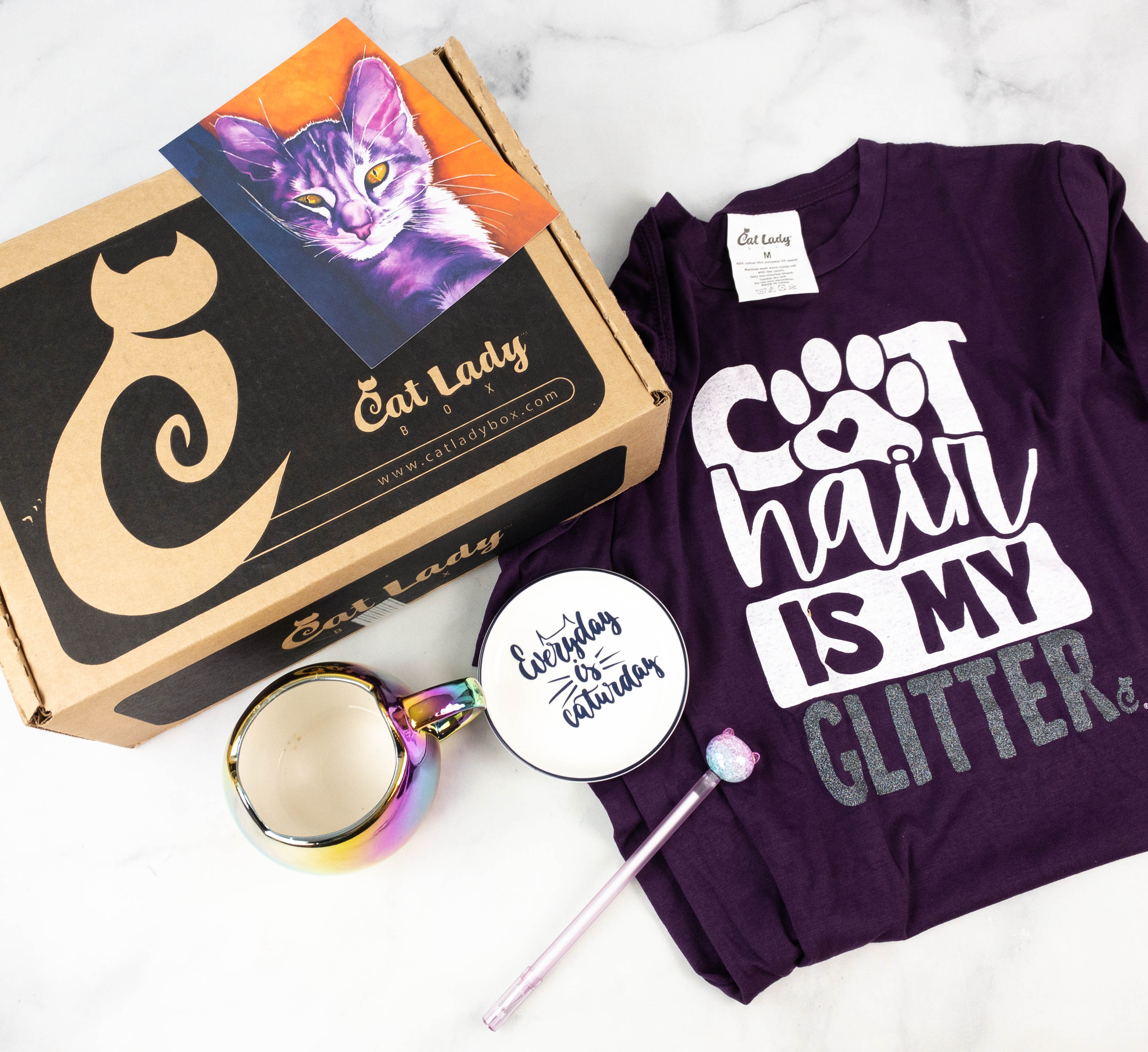 Cat Lady Box September 2021 Subscription Box Review – PURRFECTLY PURPLE BOX!