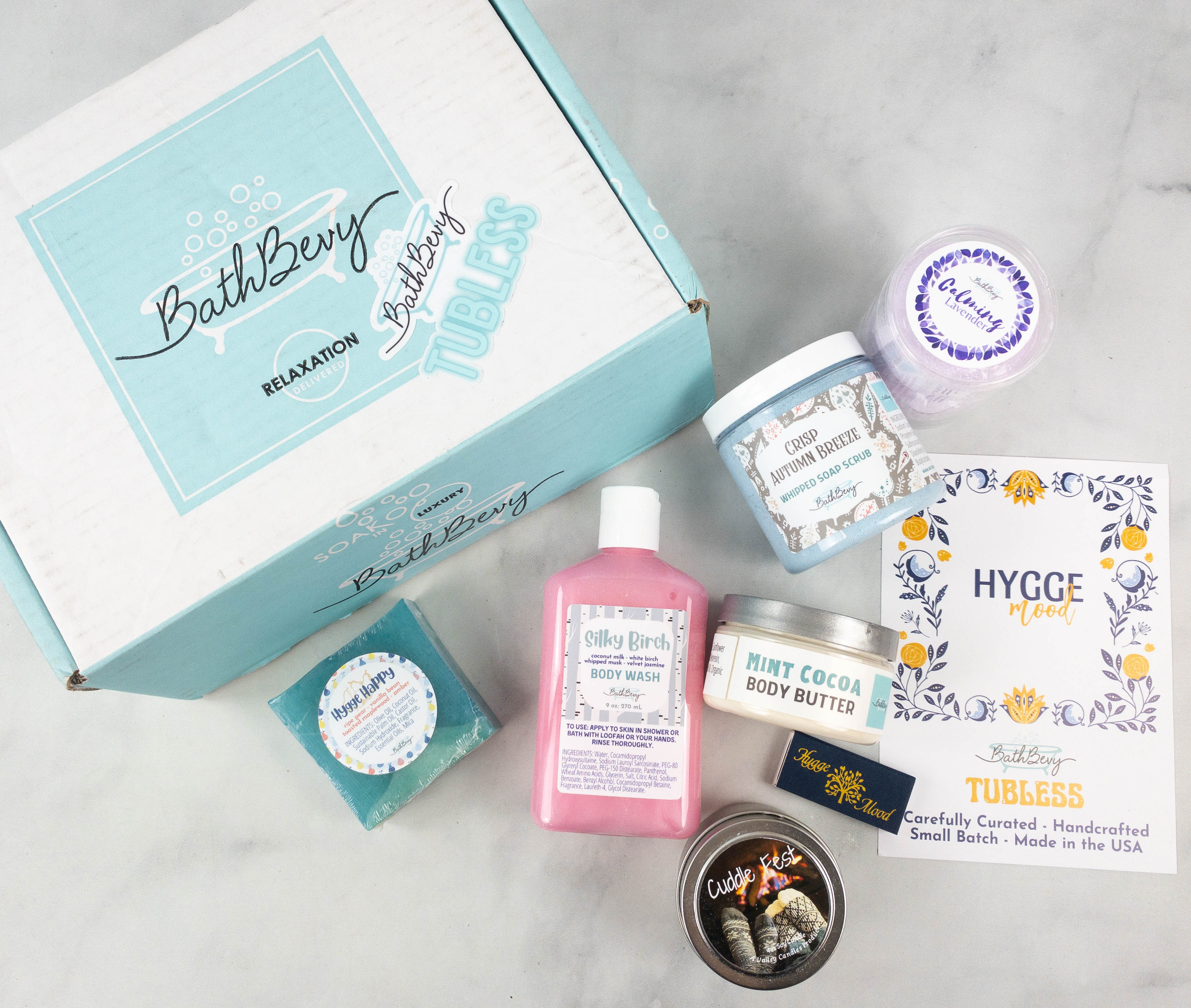 Bath Bevy TUBLESS BOX: November 2021 Hygge Mood