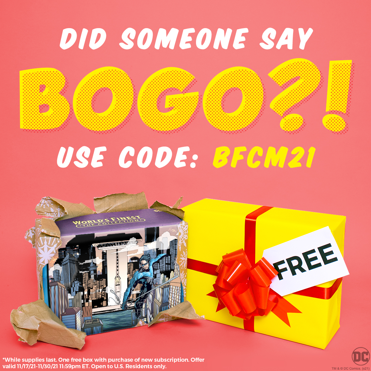 DC Comics World’s Finest Cyber Monday Deal: Buy One Get One FREE Bonus Box!