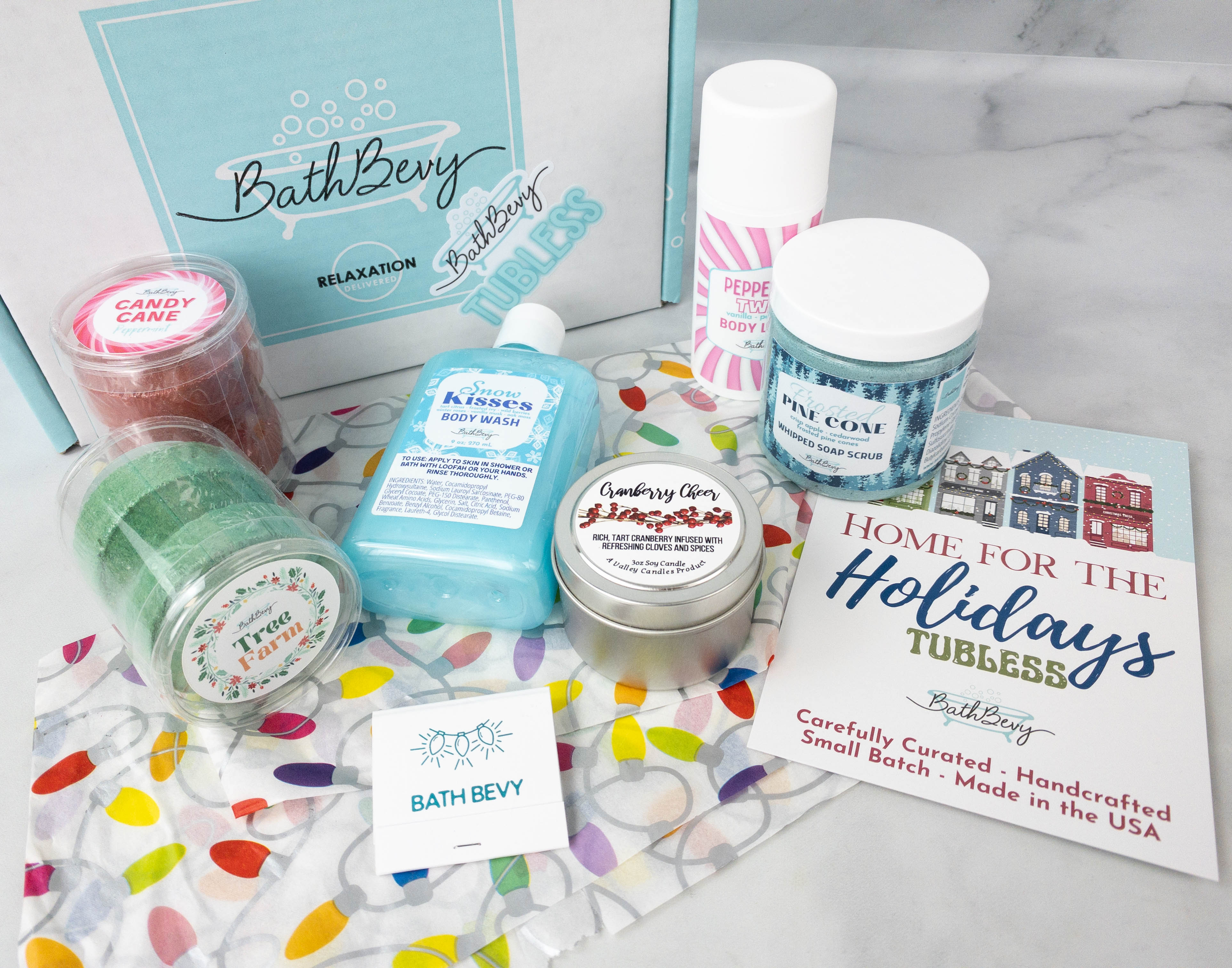 Bath Bevy TUBLESS BOX: December 2021 Home For The Holidays