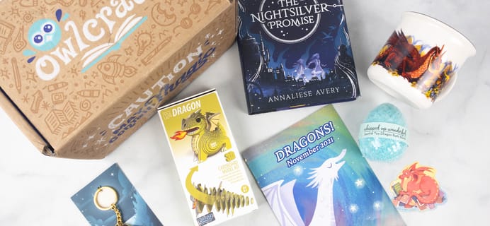 OwlCrate Jr. November 2021 Box Review & Coupon – DRAGONS!