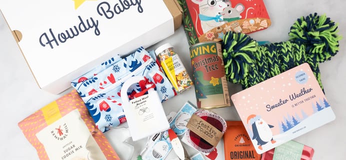 Howdy Baby Box Review + Coupon: December 2021 Sweater Weather⁠