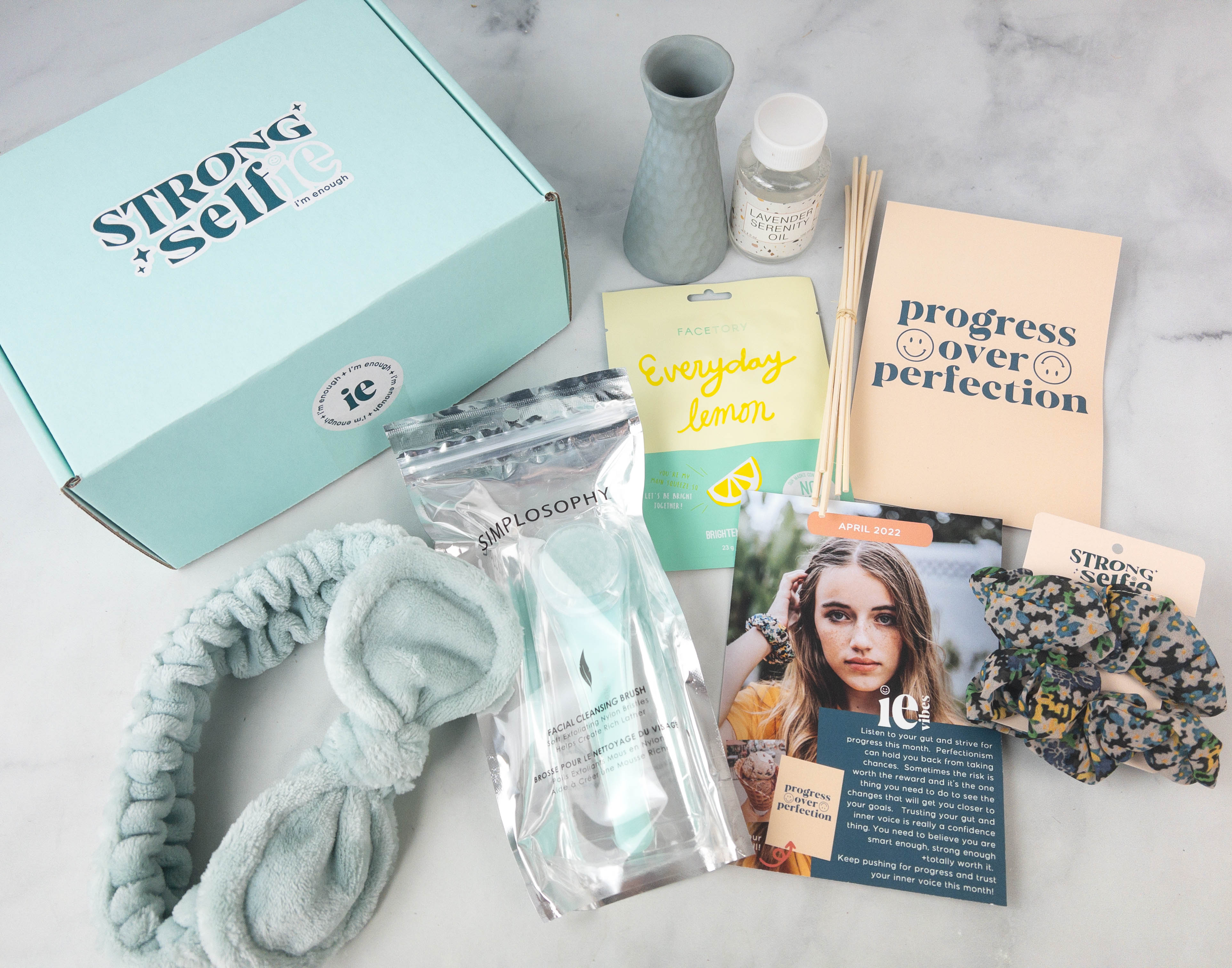 STRONG Selfie April 2022 Review: A Monthly Box Encouraging Progress Over Perfection!