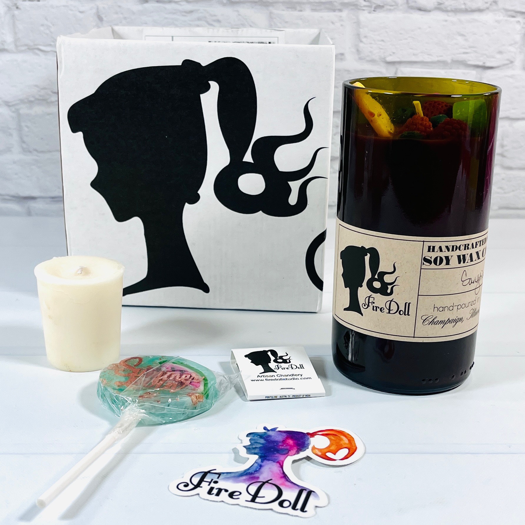 Fire Doll Monthly Candle Club: Patchouli & Sangria Candles!