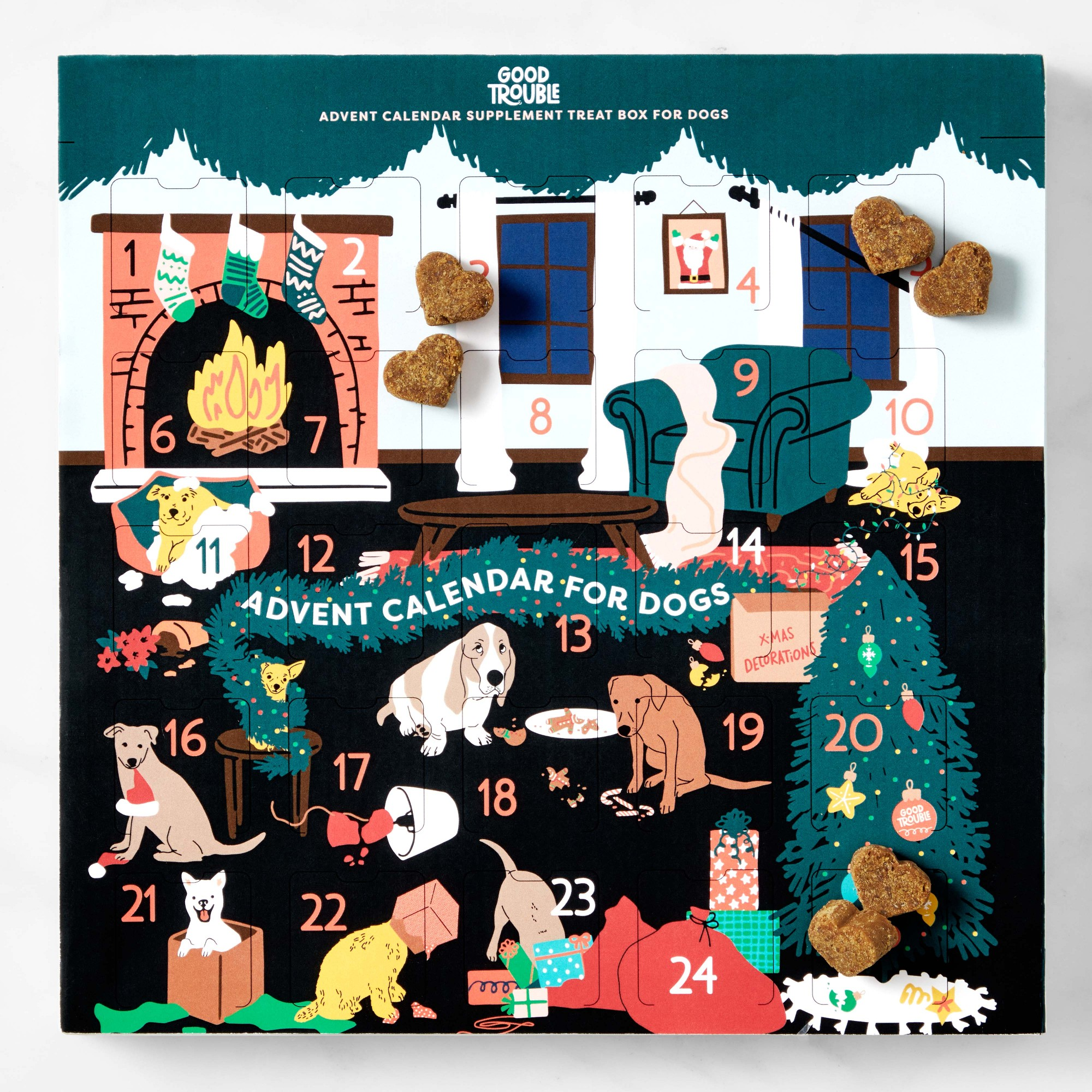 Good Trouble Dog Advent Calendar: 25 Doors of Delicious Dog Treats!