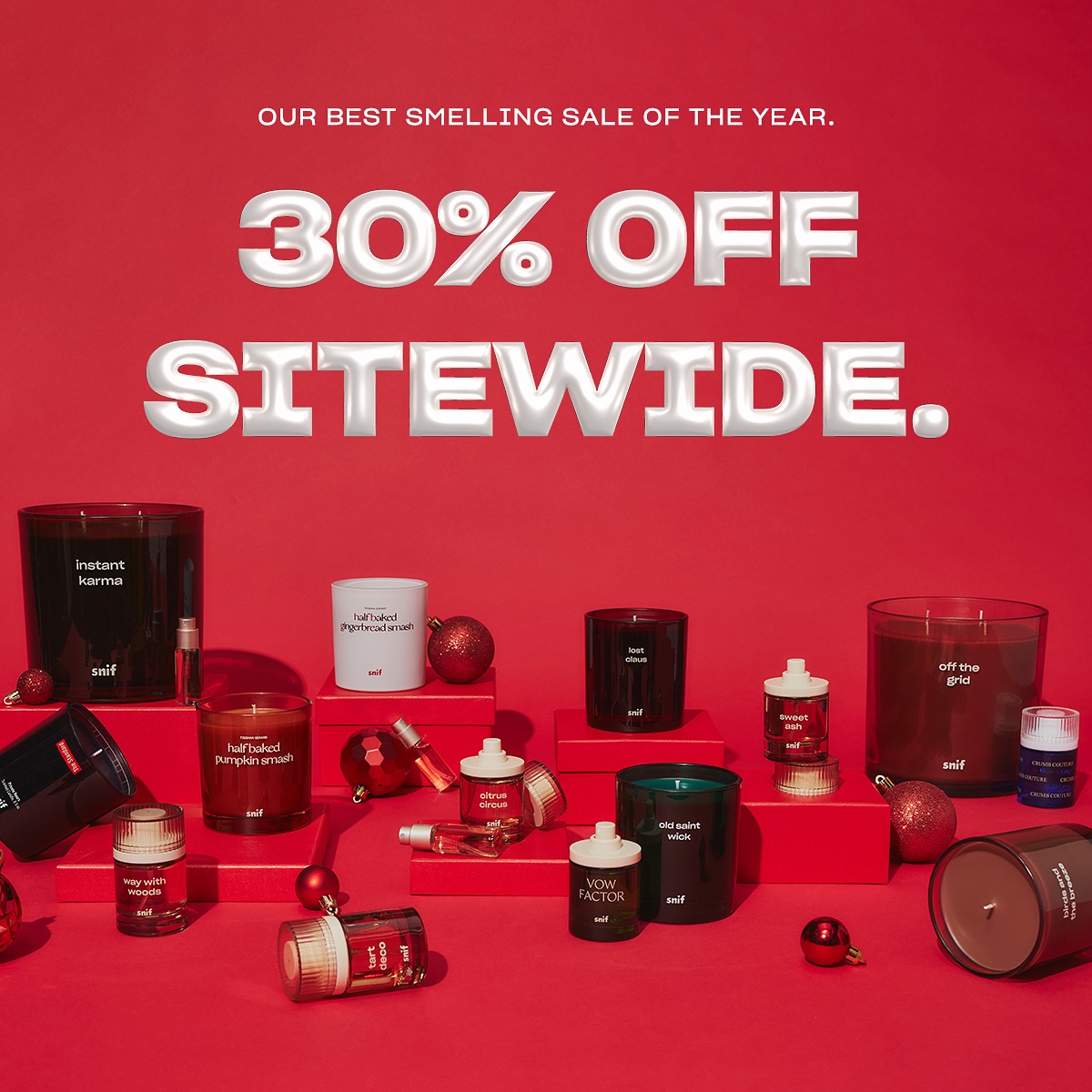 Snif Cyber Monday Sale: 30% Off Candles, Fine Fragrance!