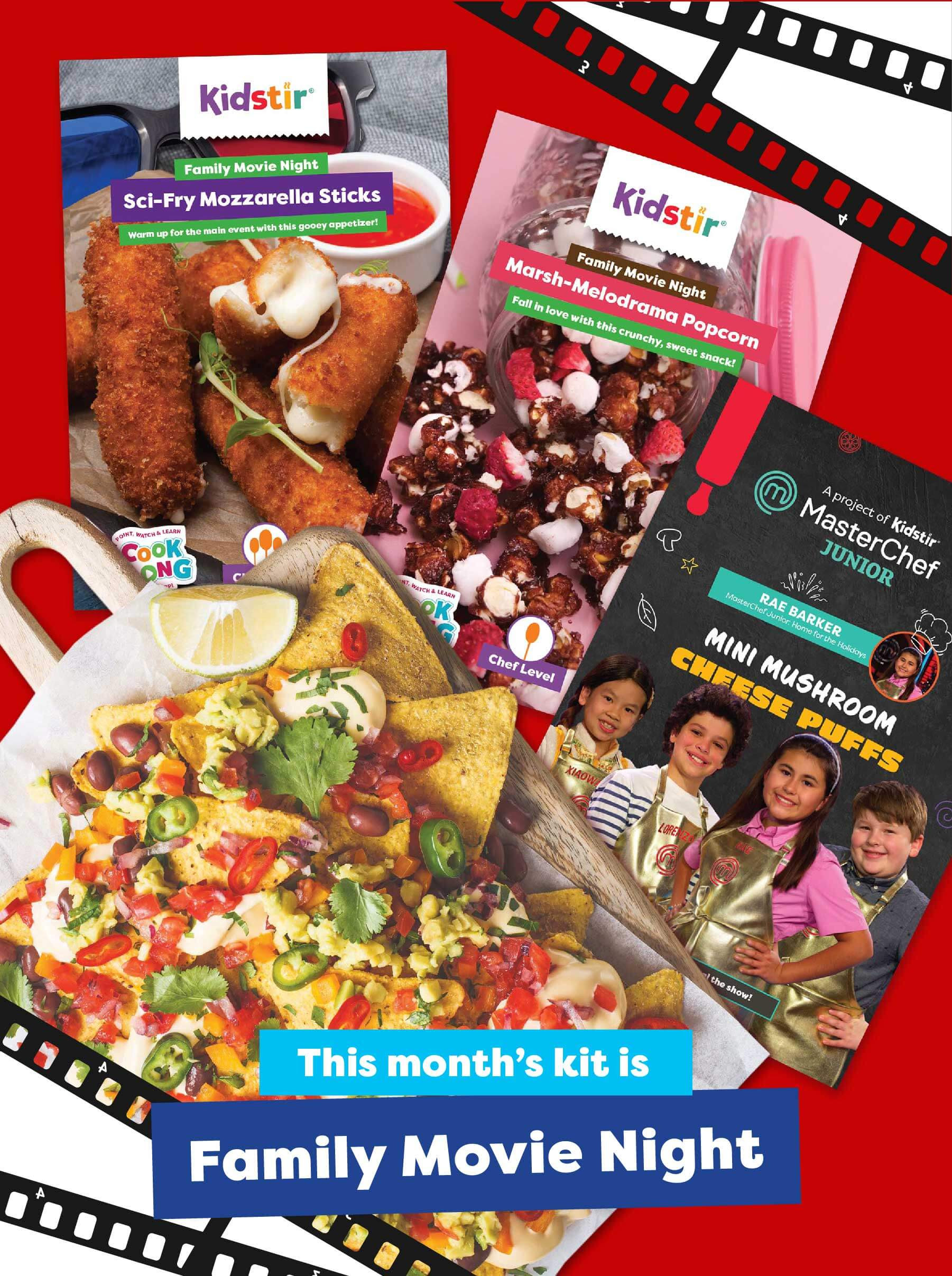 KidStir Kids Cooking Kit February 2024 Spoilers: Family Movie Night!