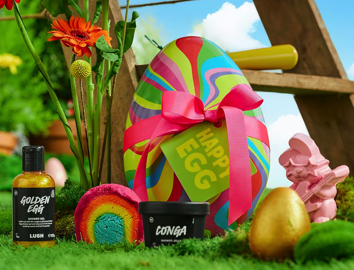 2024 LUSH Happy Egg Full Spoilers: 5 Sweet and Fruity Lush Treats In a Colorful Egg Tin!