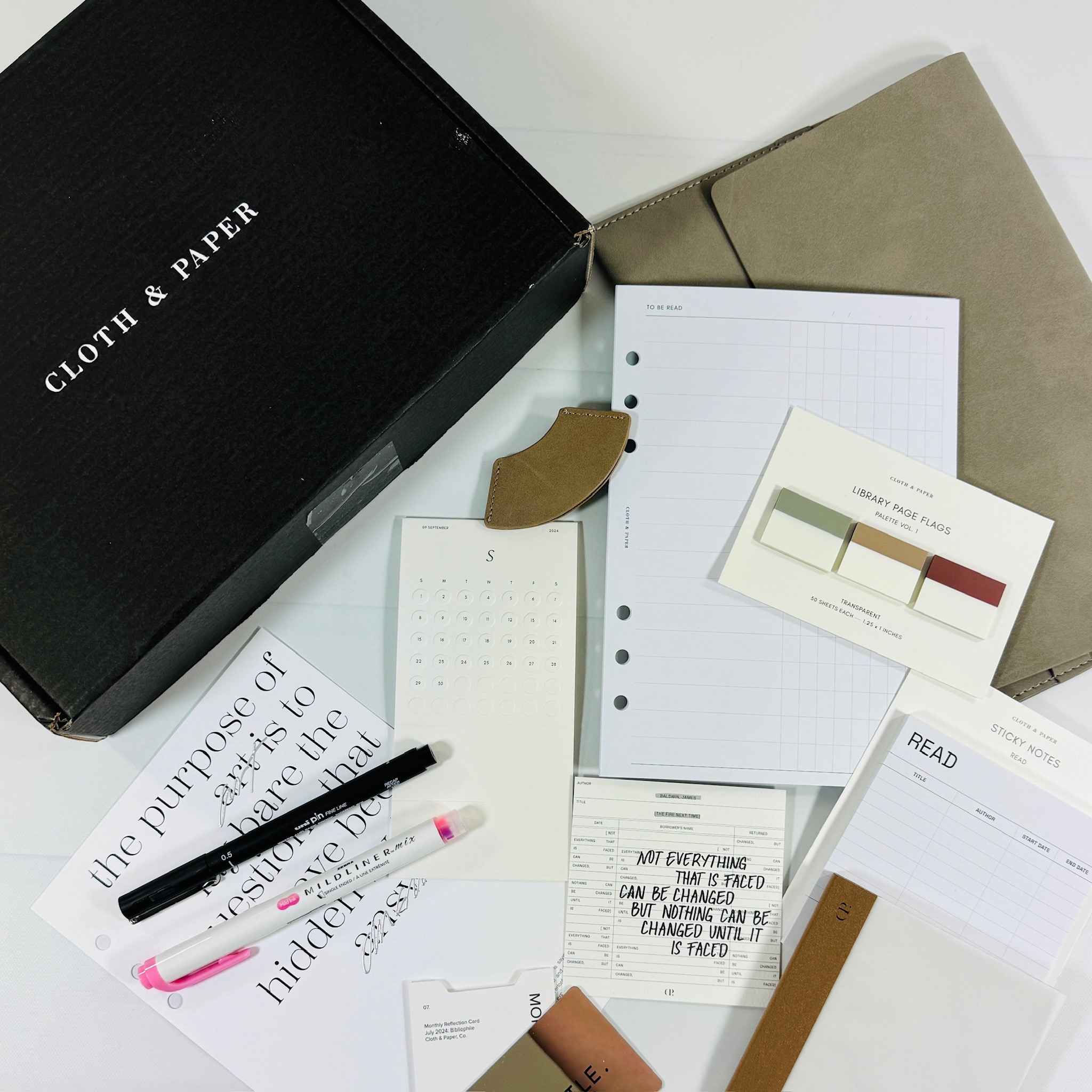 CLOTH & PAPER Intention Box July 2024 Review: Bibliophile Box 3.0