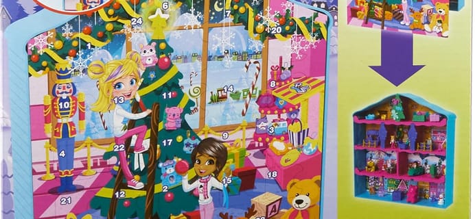 2024 Polly Pocket Advent Calendar: Gingerbread House Playset with 24 Surprises!