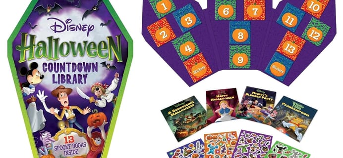 2024 Disney Halloween Story Countdown Library: 13 Spooky Stories and 80 Glow in the Dark Stickers!