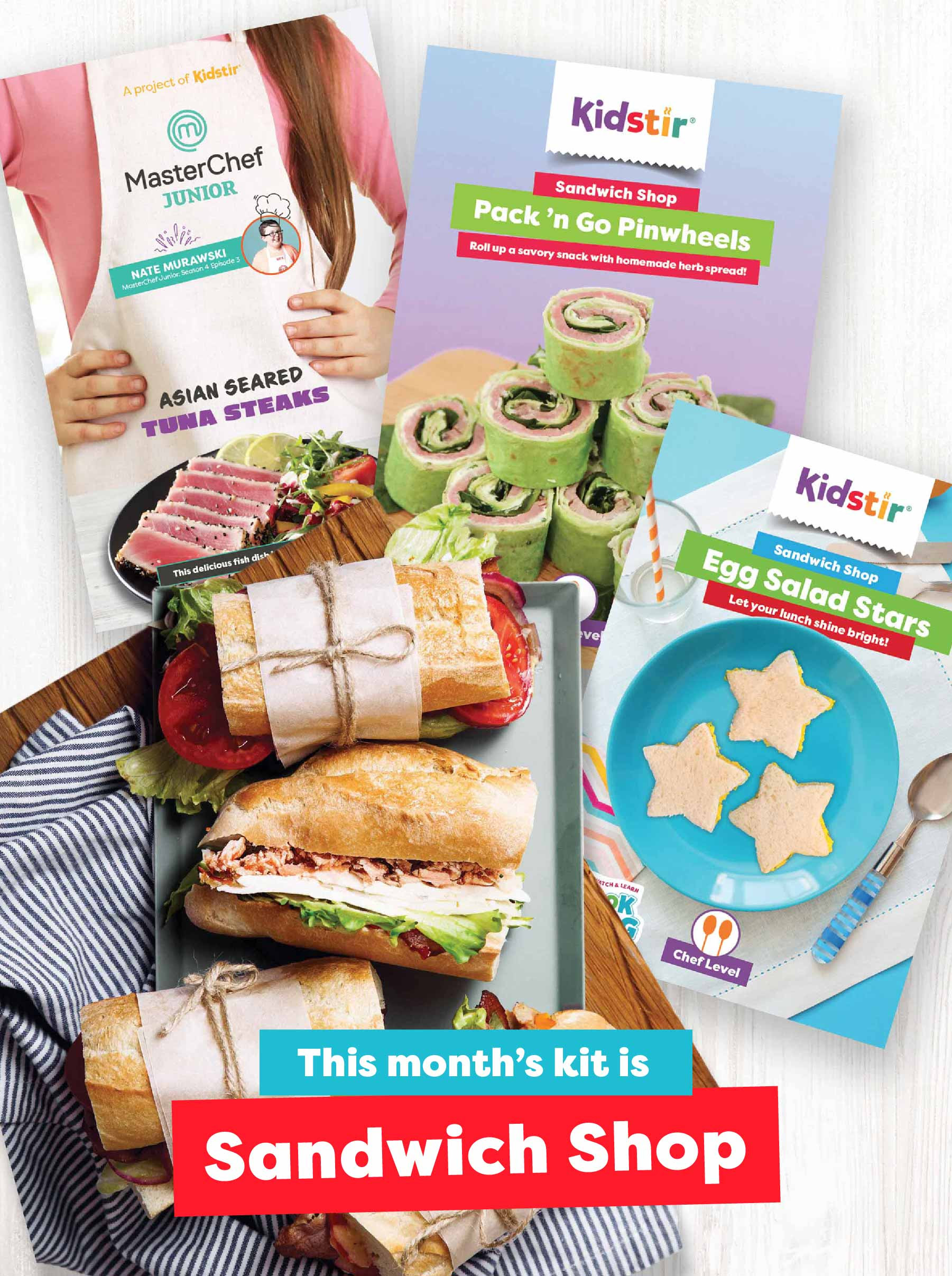 KidStir Kids Cooking Kit August 2024 Spoilers: Sandwich Shop!