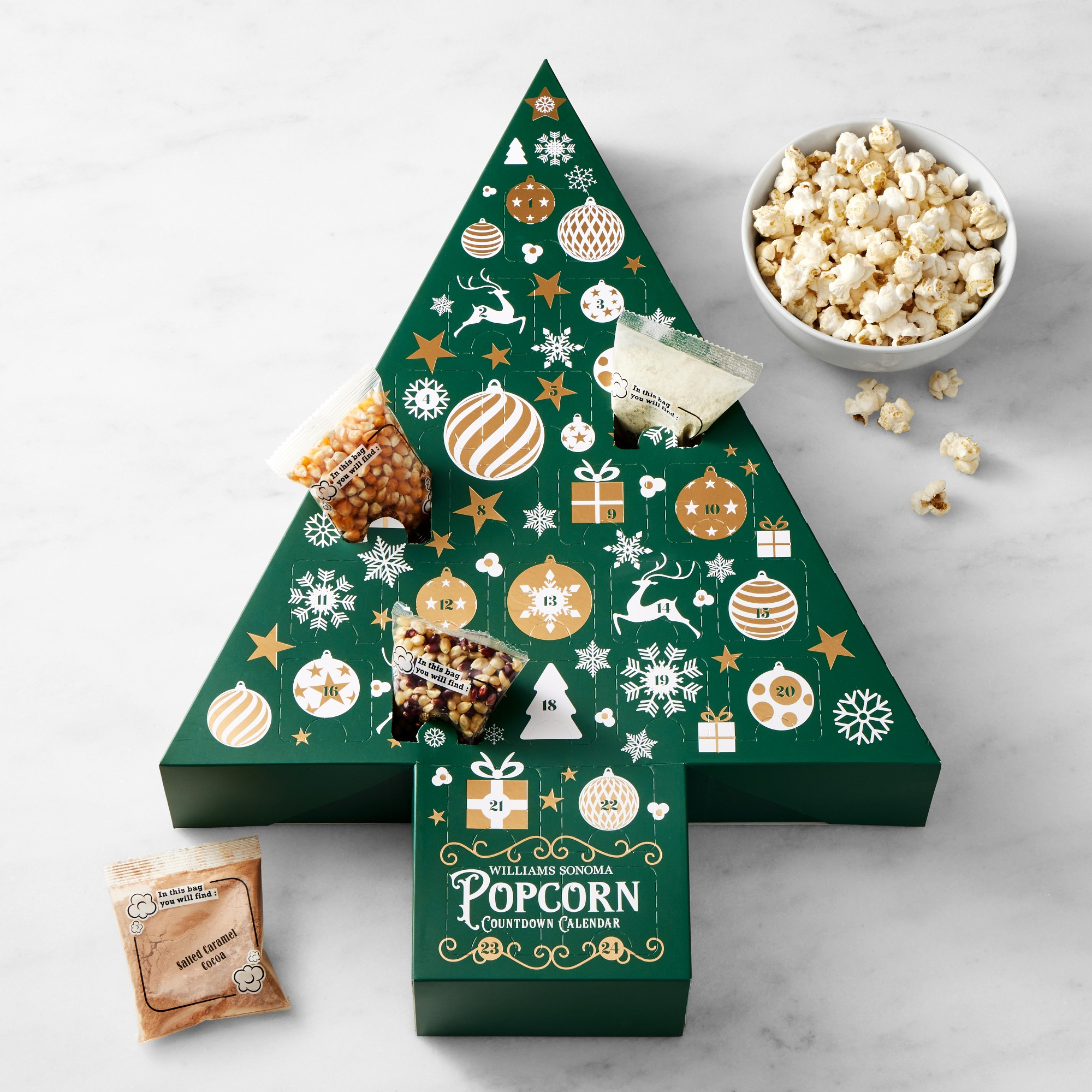 Williams Sonoma Christmas Popcorn Advent Calendar: 24 Days Of Popcorn Countdown!