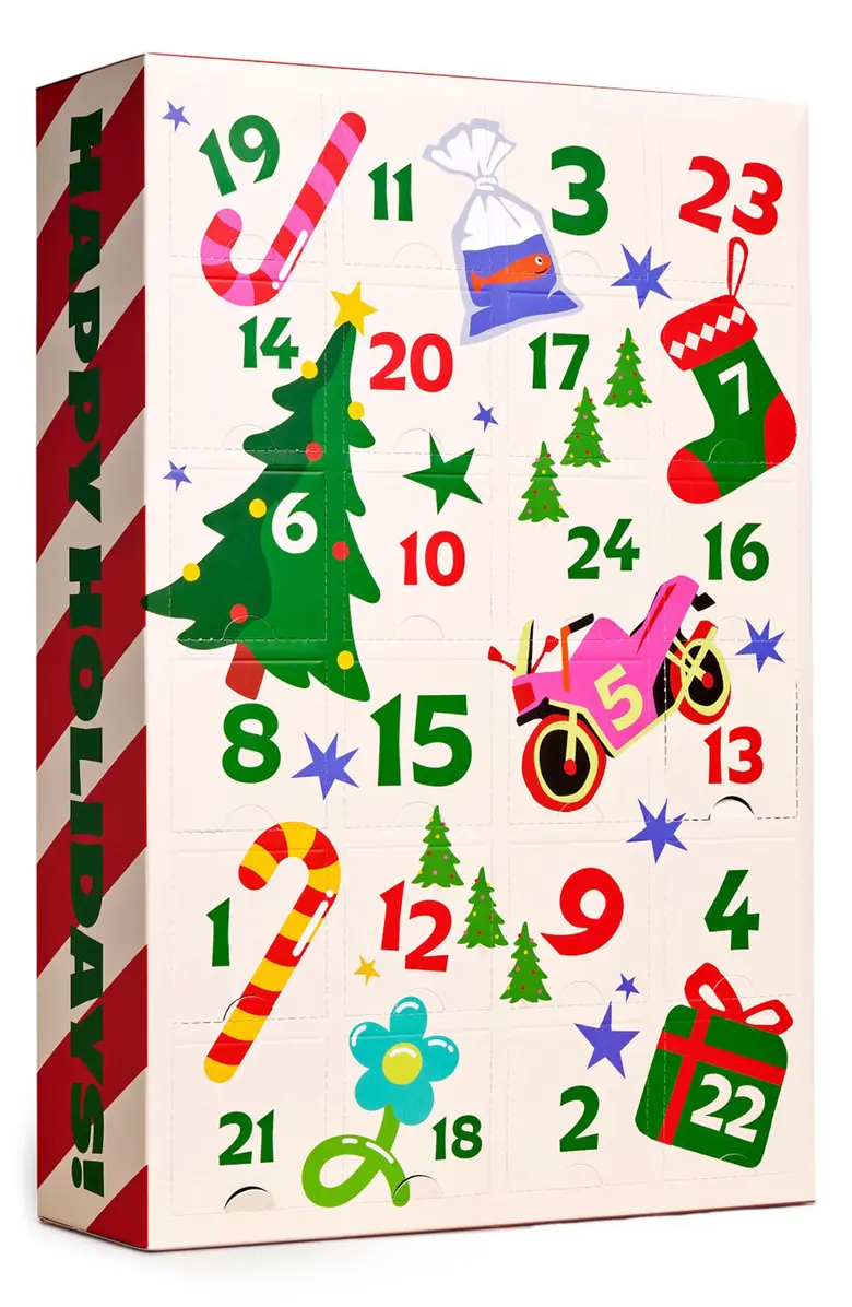 2024 Happy Socks Advent Calendar: 24 Colorful Holiday Crew Socks!