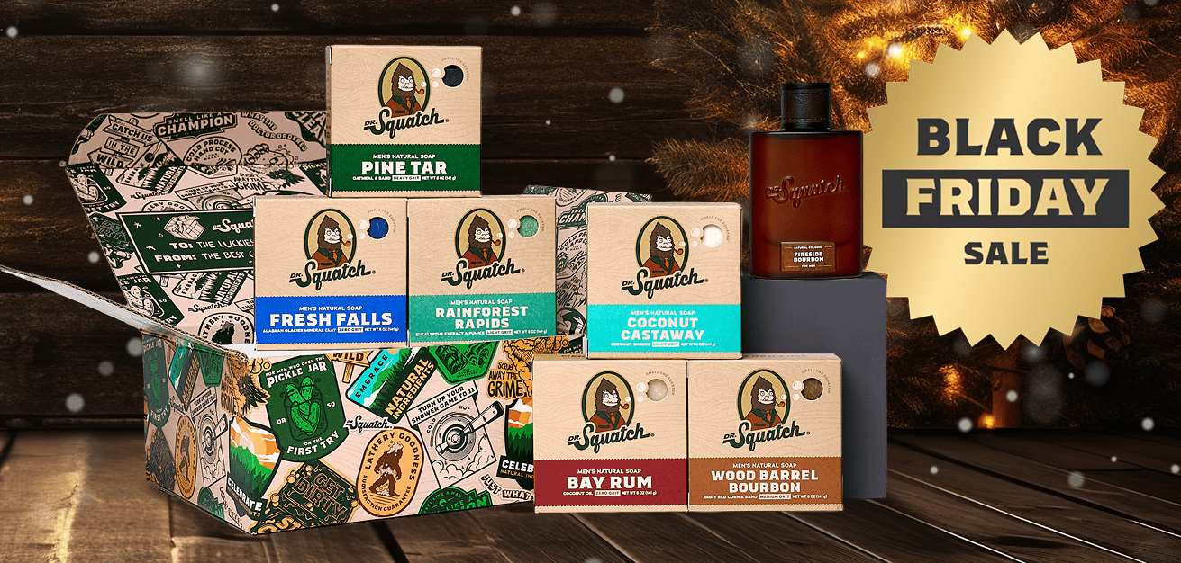Dr. Squatch Cyber Monday Coupon: Up To 55% Off Men’s Scented Natural Grooming