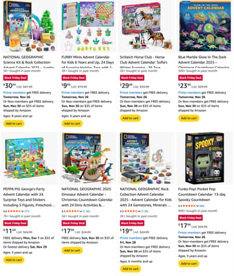 Amazon Cyber Monday Advent Calendar Deals: Save up to 53% Off On Favorite Kids Countdown Calendars!