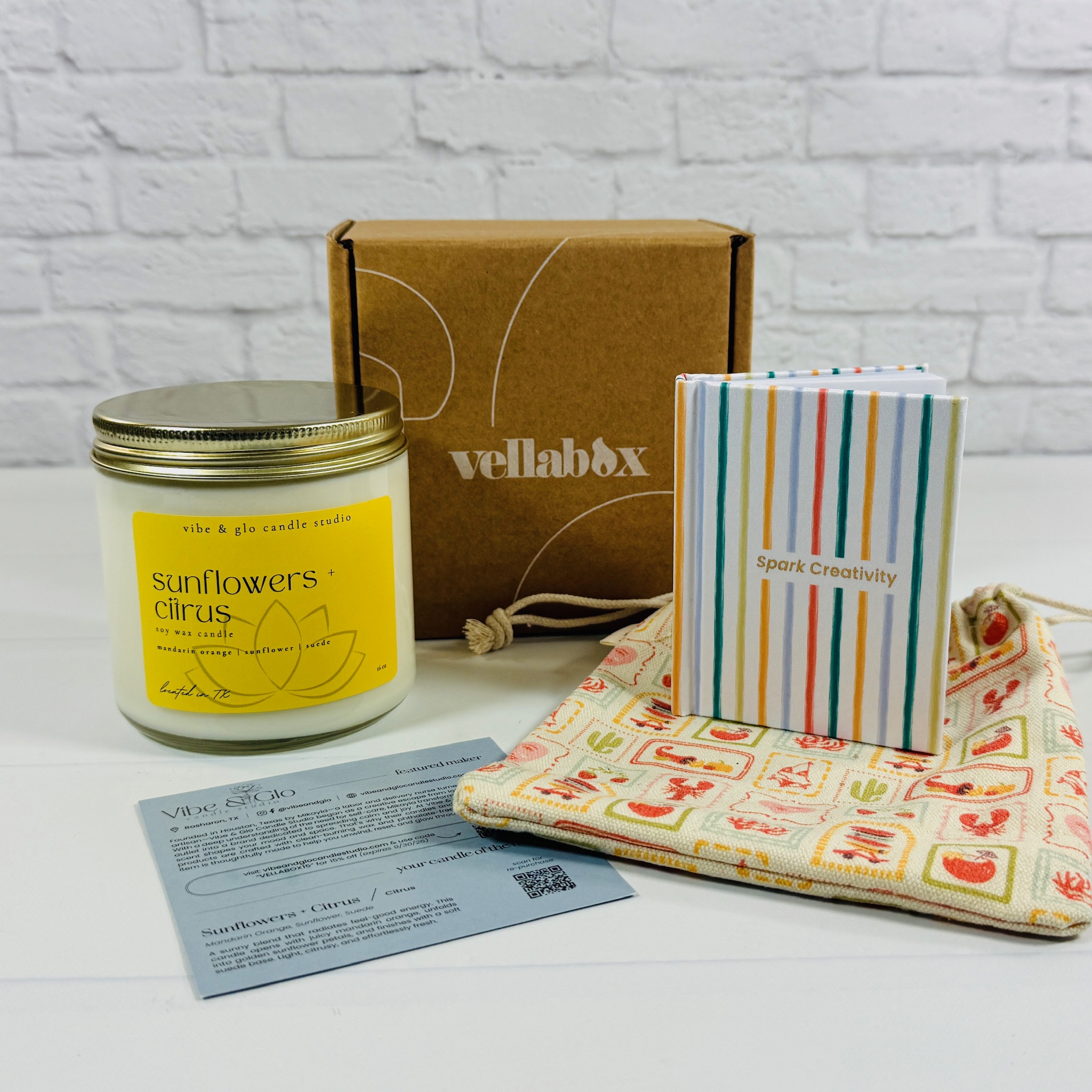 Vellabox July 2025 Review: Vibe & Glo Candle Studio