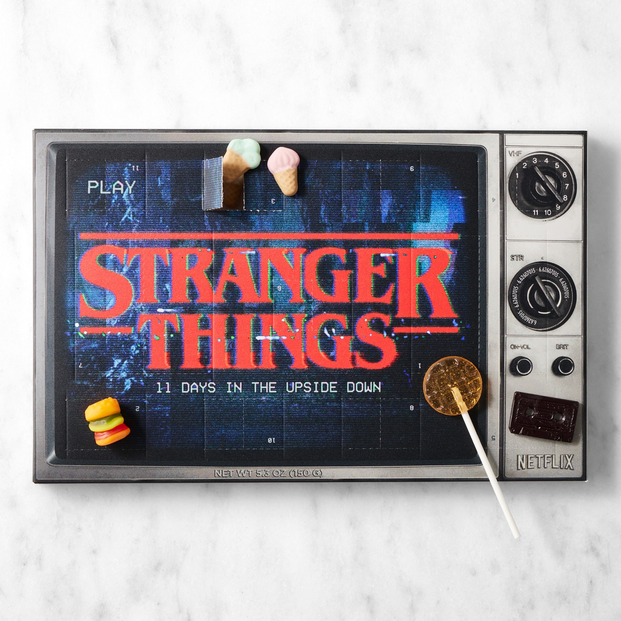 Stranger Things Gummies Advent Calendar: Featuring Hamburger and Pizza Gummies!