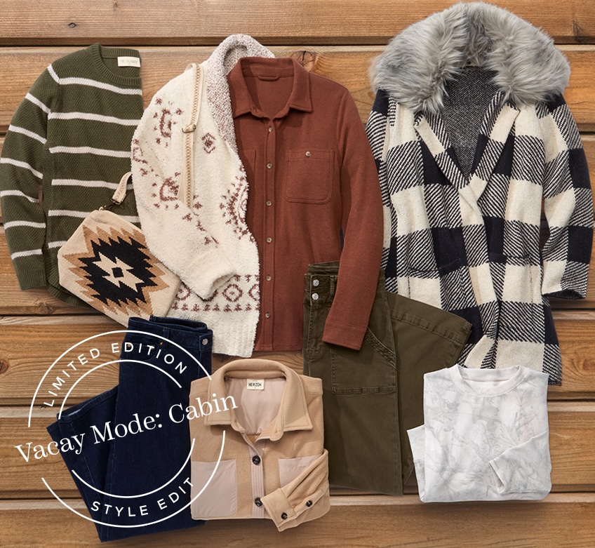 Wantable Limited Edition Vacay Mode Cabin Style Edit: Warm Layers And Relaxed Pieces Made For A Cabin Getaway!