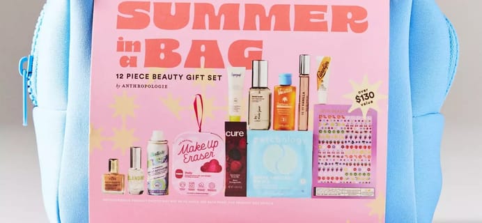 2026 Anthropologie Summer Beauty Bag – 12 Piece Beauty Gift Set Packed With Summer Essentials!