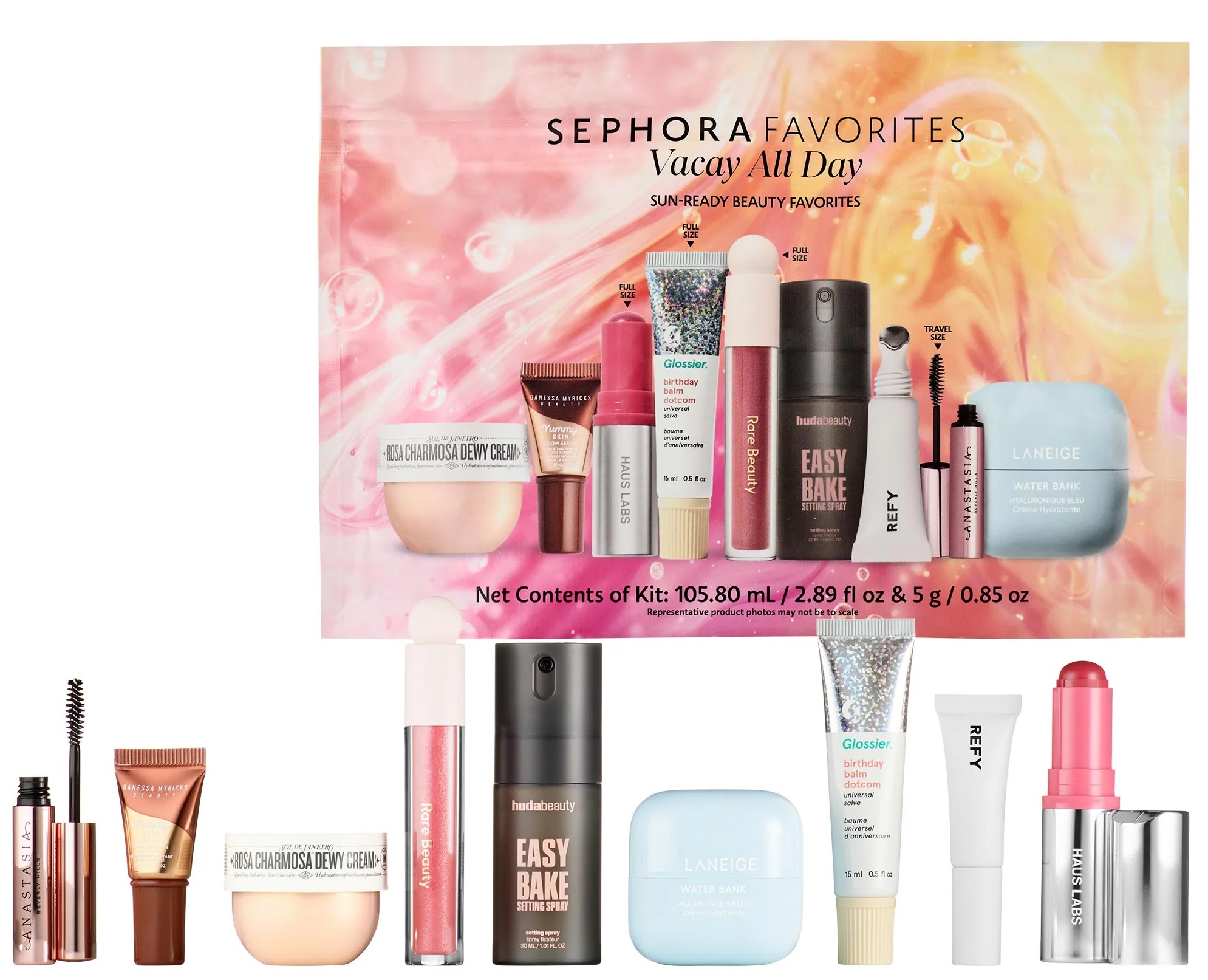 Sephora Favorites Vacay All Day Makeup and Skincare Value Set – 9 Products That Give You That Summer Glow Wherever You Go!